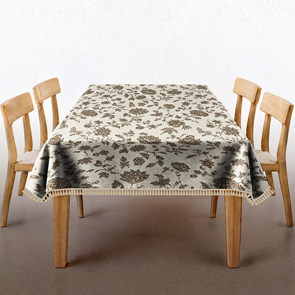 رومیزی مخمل الورا طرح شمیم